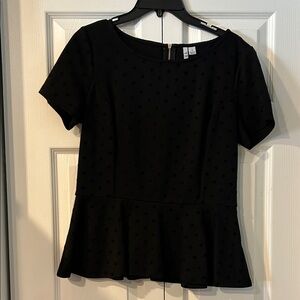 Elle Black Textured Blouse